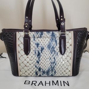 LKNW Brahmin Mini Asher Glacier Carlisle Crossbody OR Shoulder Handbag